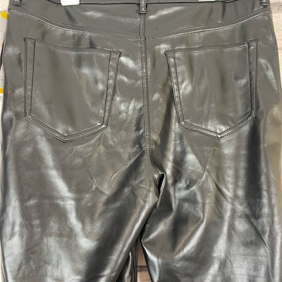 Joie Black Faux Leather Pants Slim Cut Pants Black Trousers size 8 NWT - Picture 9 of 10